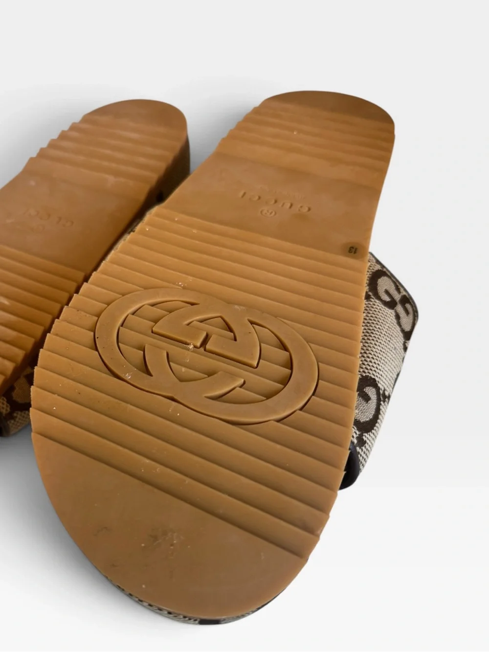 Gucci Men's GG Monogram Slide Sandals 13
